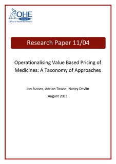 Operationalising Value Based Pricing