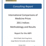International Comparisons of Medicine Prices. 2011 Indices. Methodology and Results