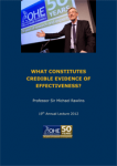 What Constitutes Credible Evidence of Effectiveness?