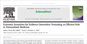 Economic Incentives for Evidence Generation: Promoting an Efficient Path to Personalized Medicine