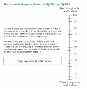 The visual analogue scale in the EQ-5D: the EQ VAS