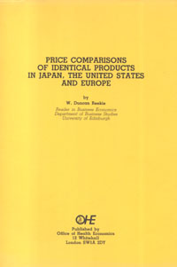 Price Comparisons of Identical Products in Japan, the United States and Europe