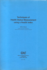 Techniques of Health Status Measurement Using a Health Index