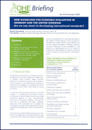 New Guidelines for Economic Evaluation in Germany and the United Kingdom: Are We Any Closer to Developing International Standards?