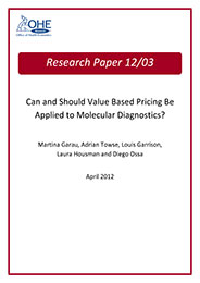 Can and Should Value Based Pricing Be Applied to Molecular Diagnostics?