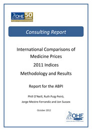 International Comparisons of Medicines Prices: 2011 Indices