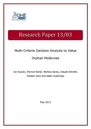 Multi-Criteria Decision Analysis to Value Orphan Medicines