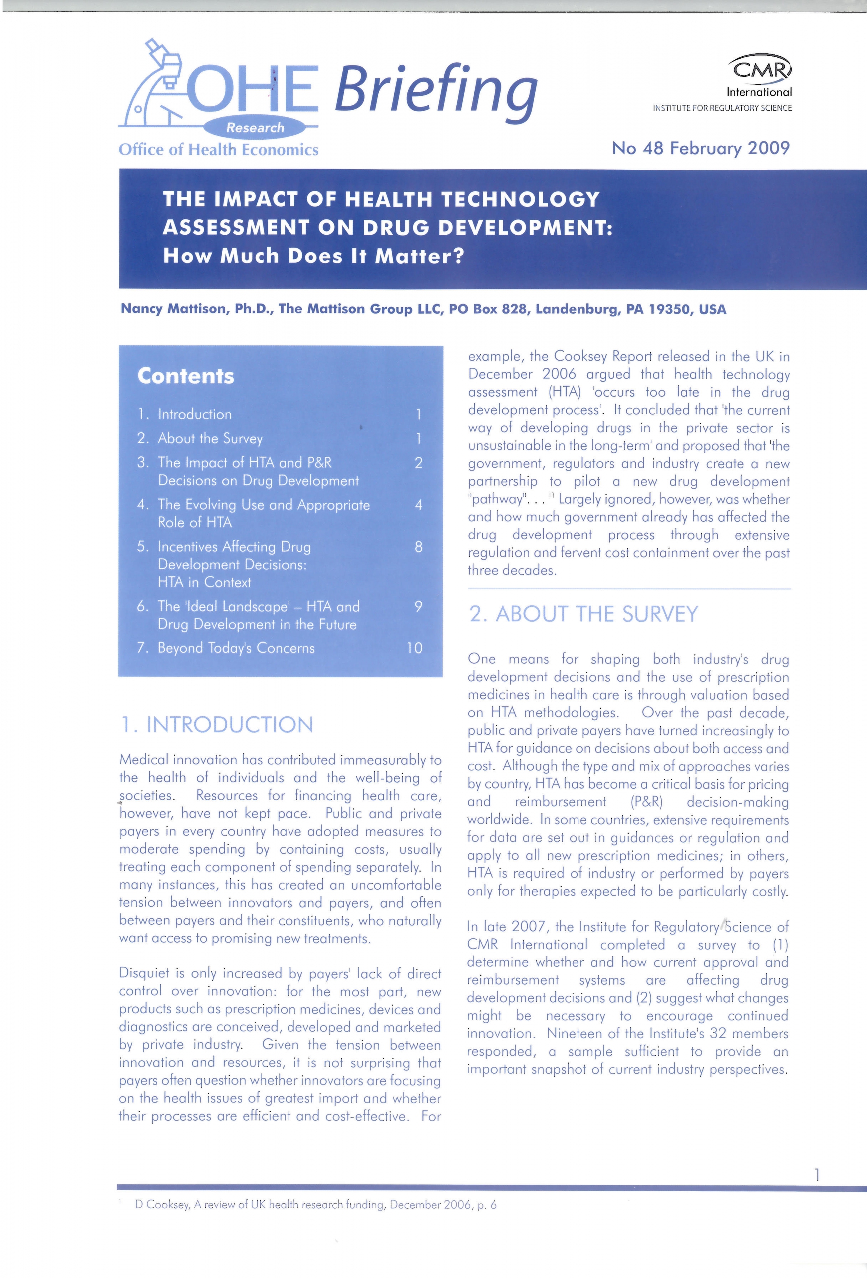 The Impact of Health Technology Assessment on Drug Development