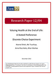 Valuing Health at the End of Life: A Stated Preference Discrete Choice Experiment