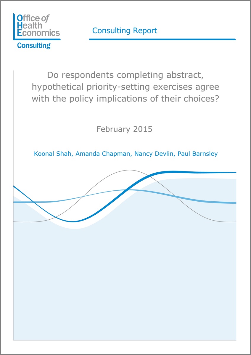 Do Respondents Completing Abstract, Hypothetical Priority-setting Exercises Agree With the Policy Implications of Their Choices?