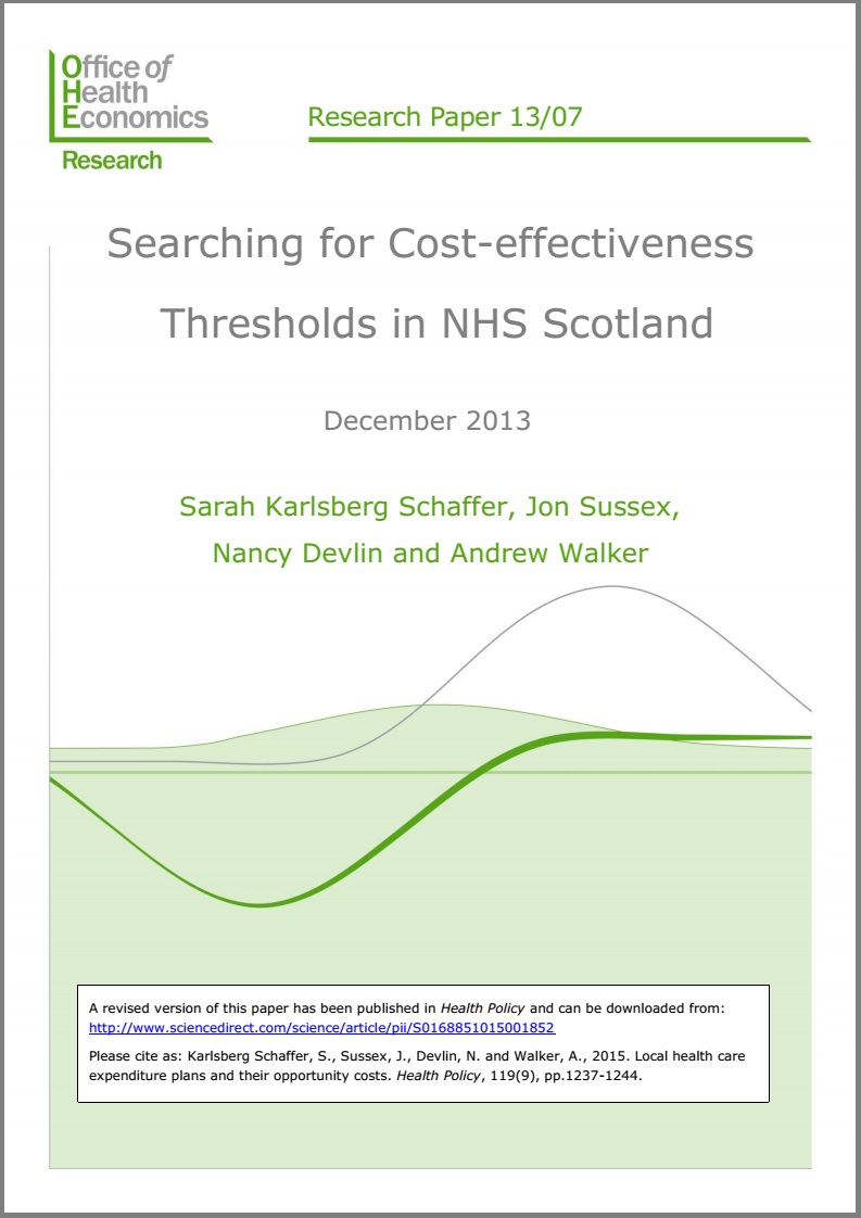 Searching for Cost-effectiveness Thresholds in NHS Scotland