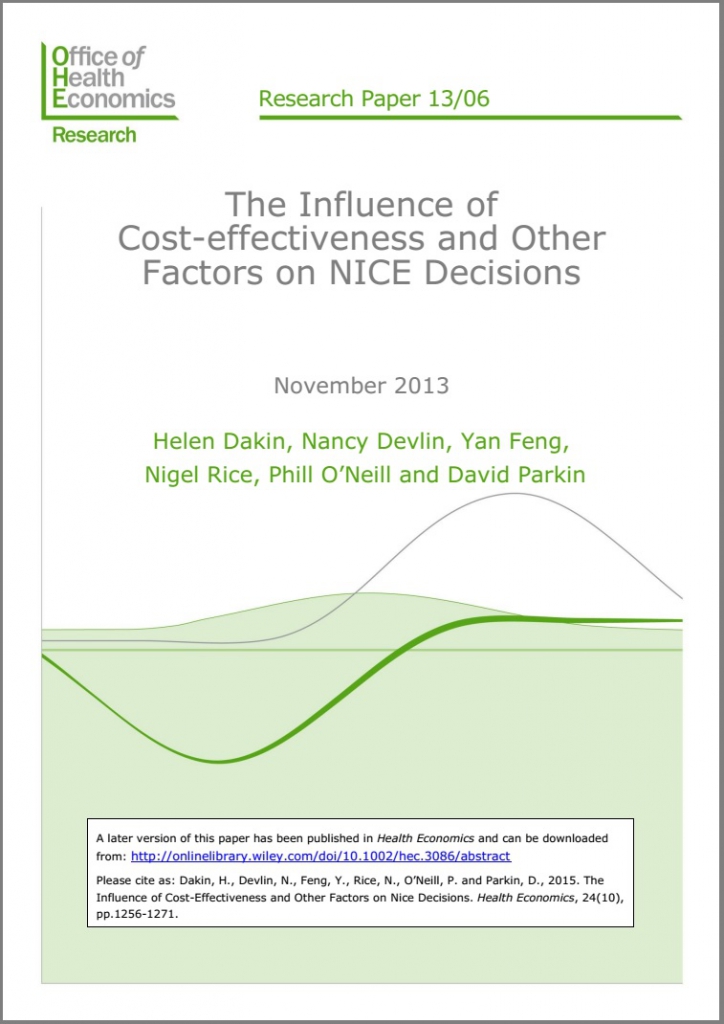 390 - Influence-of-cost-effectiveness-NICE-Dakin-2013-NEW