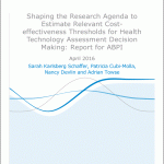 Shaping the Research Agenda to Estimate Cost-effectiveness Thresholds for Decision Making