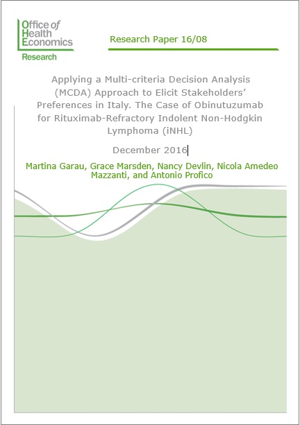 Applying a Multi-criteria Decision Analysis (MCDA) Approach to Elicit Stakeholders’ Preferences in Italy. The Case of Obinutuzumab for Rituximab-Refractory Indolent Non-Hodgkin Lymphoma (iNHL)