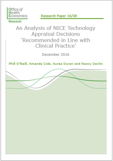 An Analysis of NICE Technology Appraisal Decisions ‘Recommended in Line with Clinical Practice’