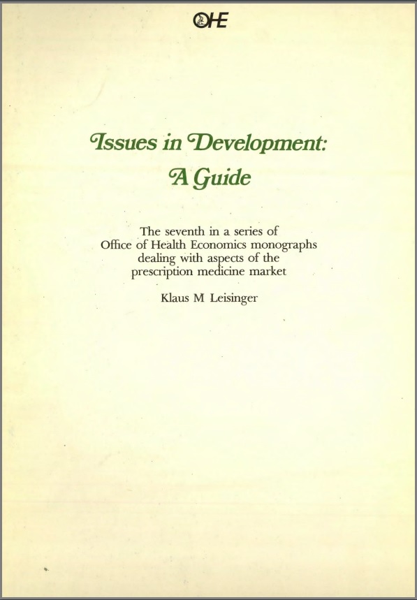 Issues in development cover page