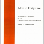 Alive to 45 cover page