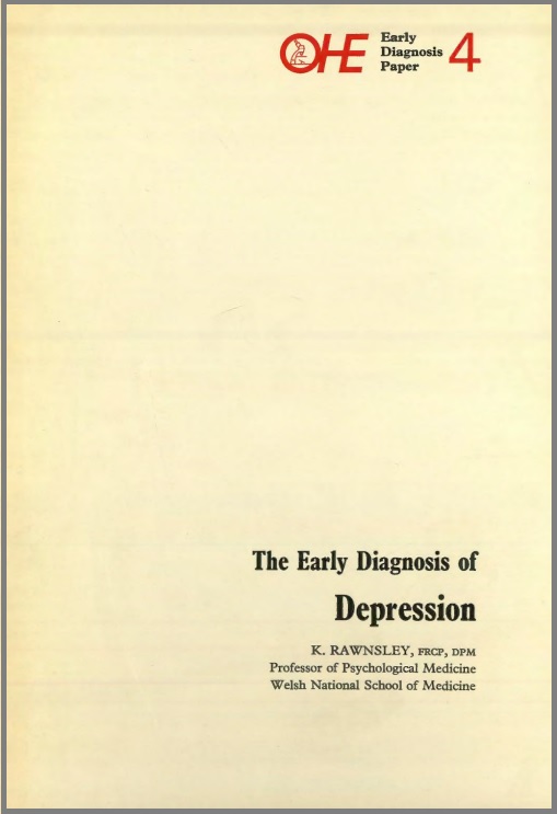 Early diagnosis of depression cover page