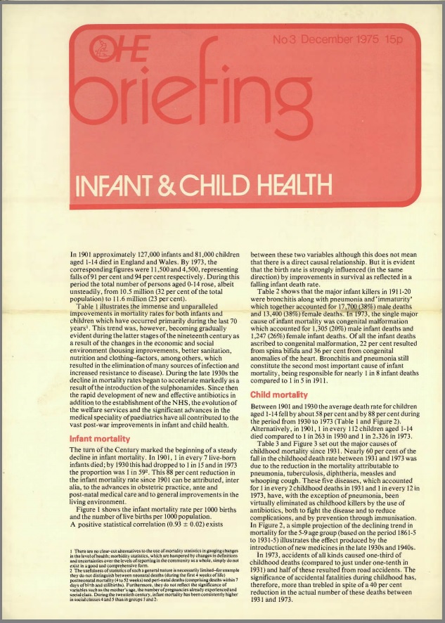 Infant and Child Health