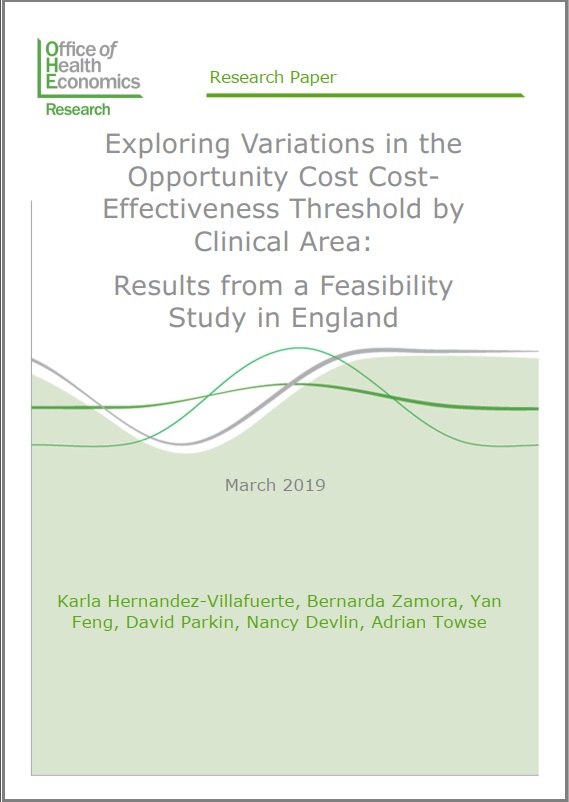 Exploring Variations in the Opportunity Cost Cost-effectiveness Threshold by Clinical Area: Results from a Feasibility Study in England