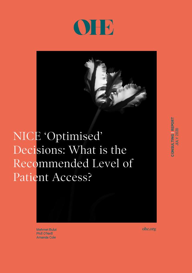 NICE ‘Optimised’ Decisions: What is the Recommended Level of Patient Access?