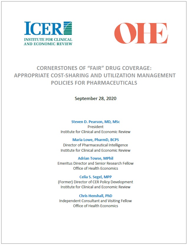 Cornerstones of “Fair” Drug Coverage: Appropriate Cost – Sharing and Utilization Management  Policies for Pharmaceuticals