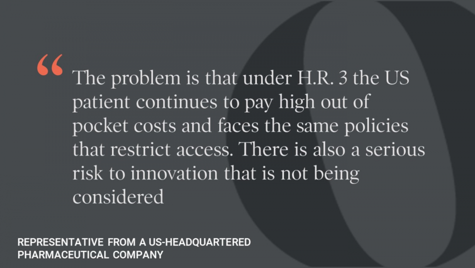 The problem is that under H.R.3 the US patient continues to pay high out of pocket costs