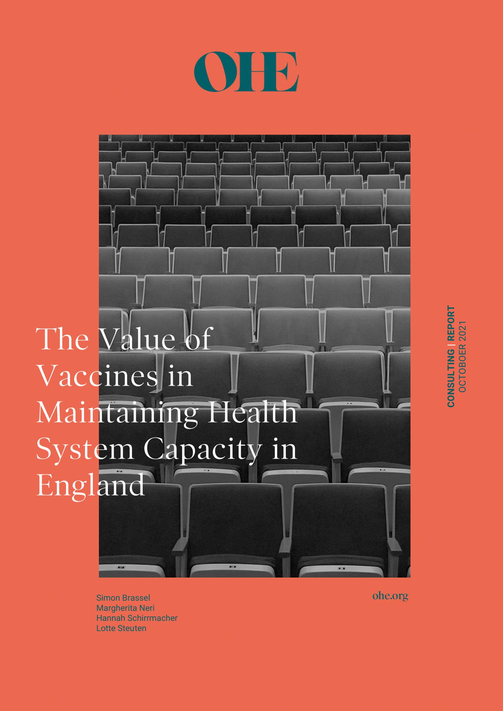 The Value of Vaccines in Maintaining Health System Capacity in England