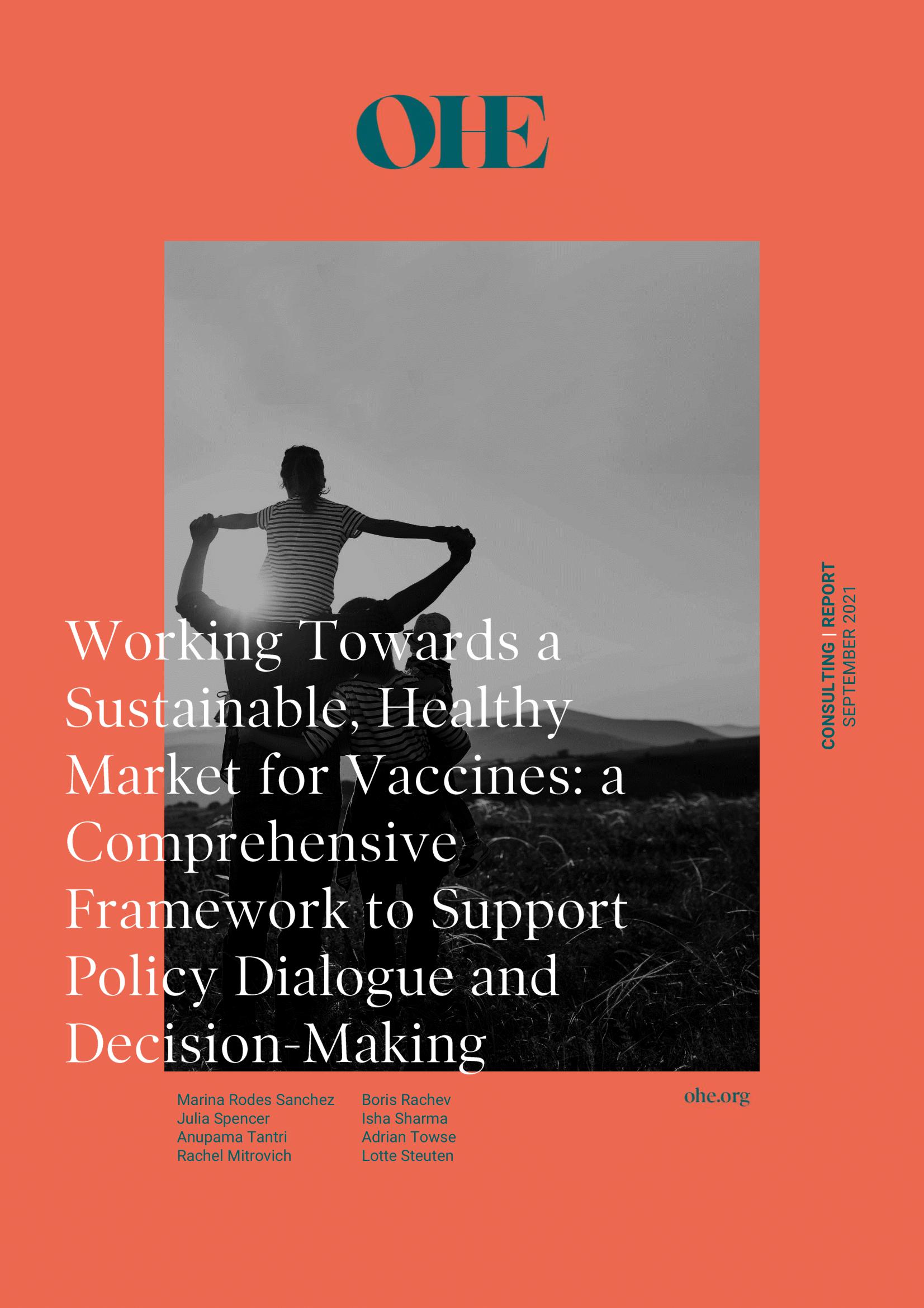 Working Towards a Sustainable, Healthy Market for Vaccines: a Comprehensive Framework to Support Policy Dialogue and Decision-Making