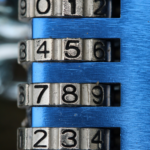 A blue padlock