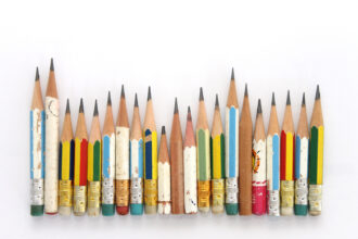 colourful short pencils next to each other